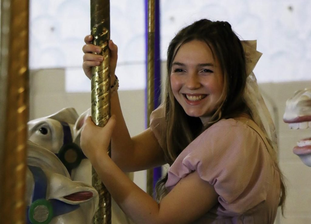 girl on a carousel